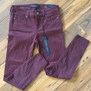 Maroon Liverpool Skinny Jeans Mid-Rise Size 0/25